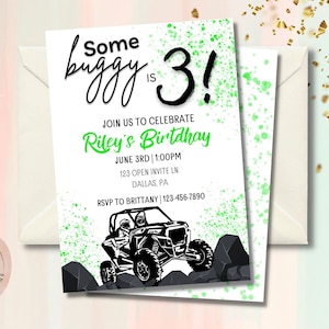 Boy Birthday Invitation | Editable Boys First Birthday Invite | Digital Printable Template | SxS Birthday | ATV | UTV | Buggy | All Ages