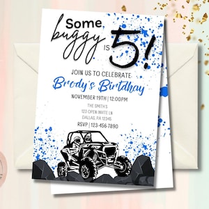 Boy Birthday Invitation | Editable Boys First Birthday Invite | Digital Printable Template | SxS Birthday | ATV | UTV | Buggy | All Ages
