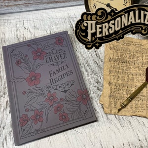 Personalized Cookbook, Vintage Cookbook, Vintage Style Journals, Family Gifts Ideas For Christmas