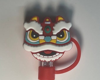 Lion Dance Straw Topper