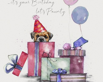 Border Terrier Birthday Cards