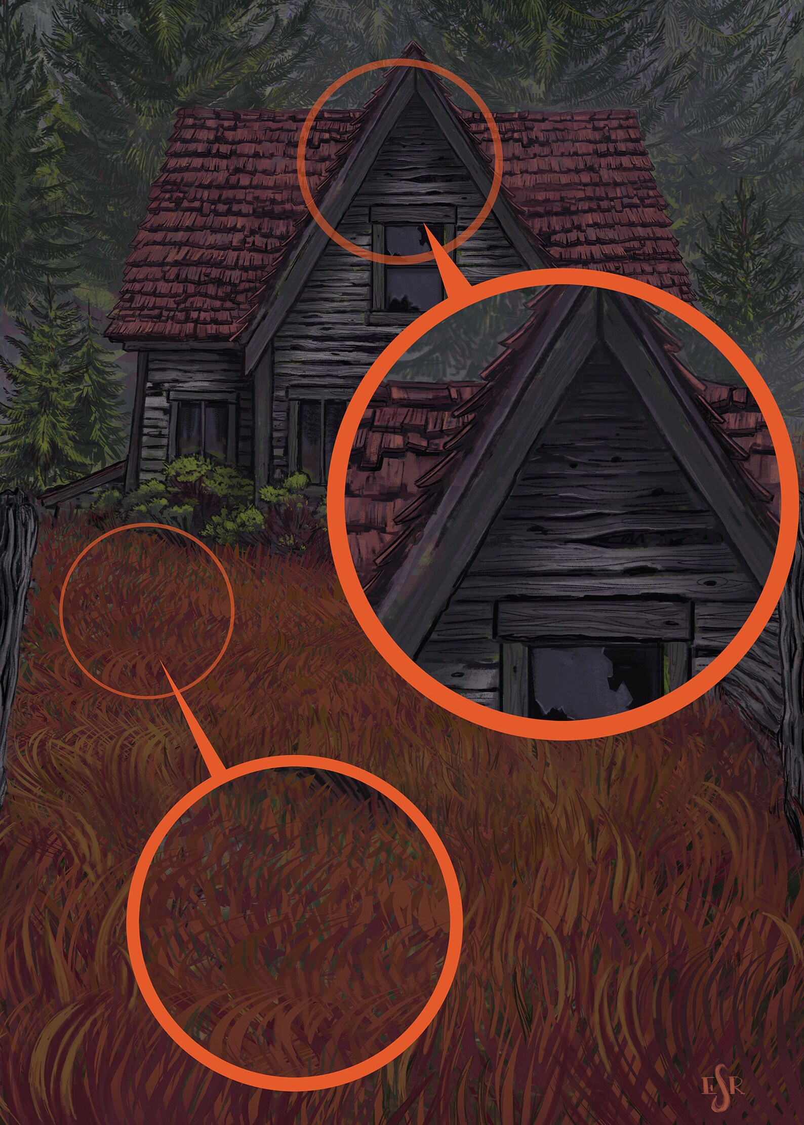 Haunted House Halloween Decor Witches House Creepy Etsy