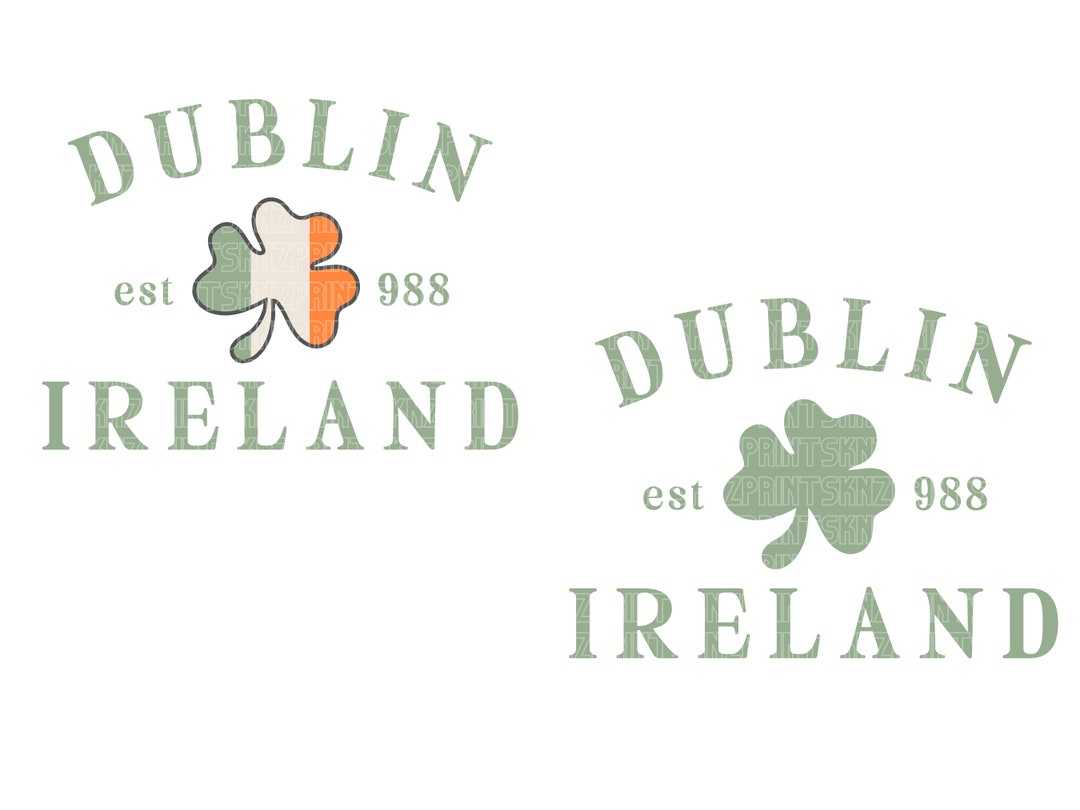 Dublin Ireland Svg Shamrock Cutouts Dublin Ireland Etsy