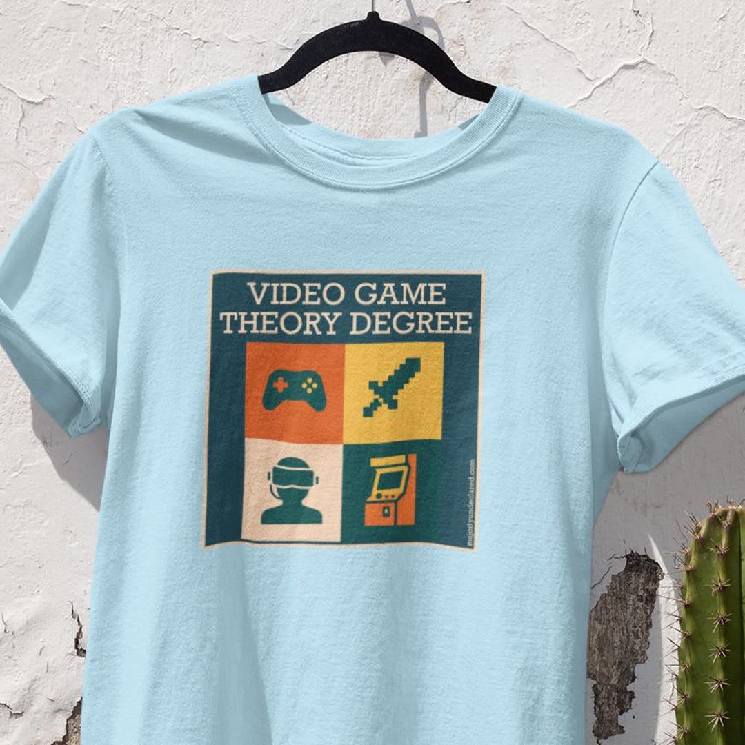 Study Tee Video Game Theory Major Shirt | Gamer Study Tee | College T Shirt - Etsy