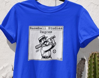 Baseball Studies Degree Shirt | Funny Retro Baseball Tee | Player Gift