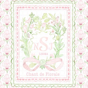 Escudo de acuarela, Baby shower, boda, lazo de flores rosas, gran milenario, delicado, bricolaje, papel digital, marcos, alfabeto, clipart, encaje de guardería