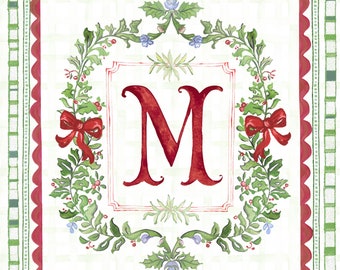 Christmas Crest DIY Digital Clipart, red Bow, Digital paper Frames Christmas Wreath