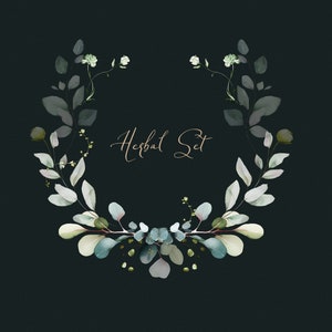 Watercolor Eucalyptus Greenery Bouquets PNG Clipart Set, Wedding ...