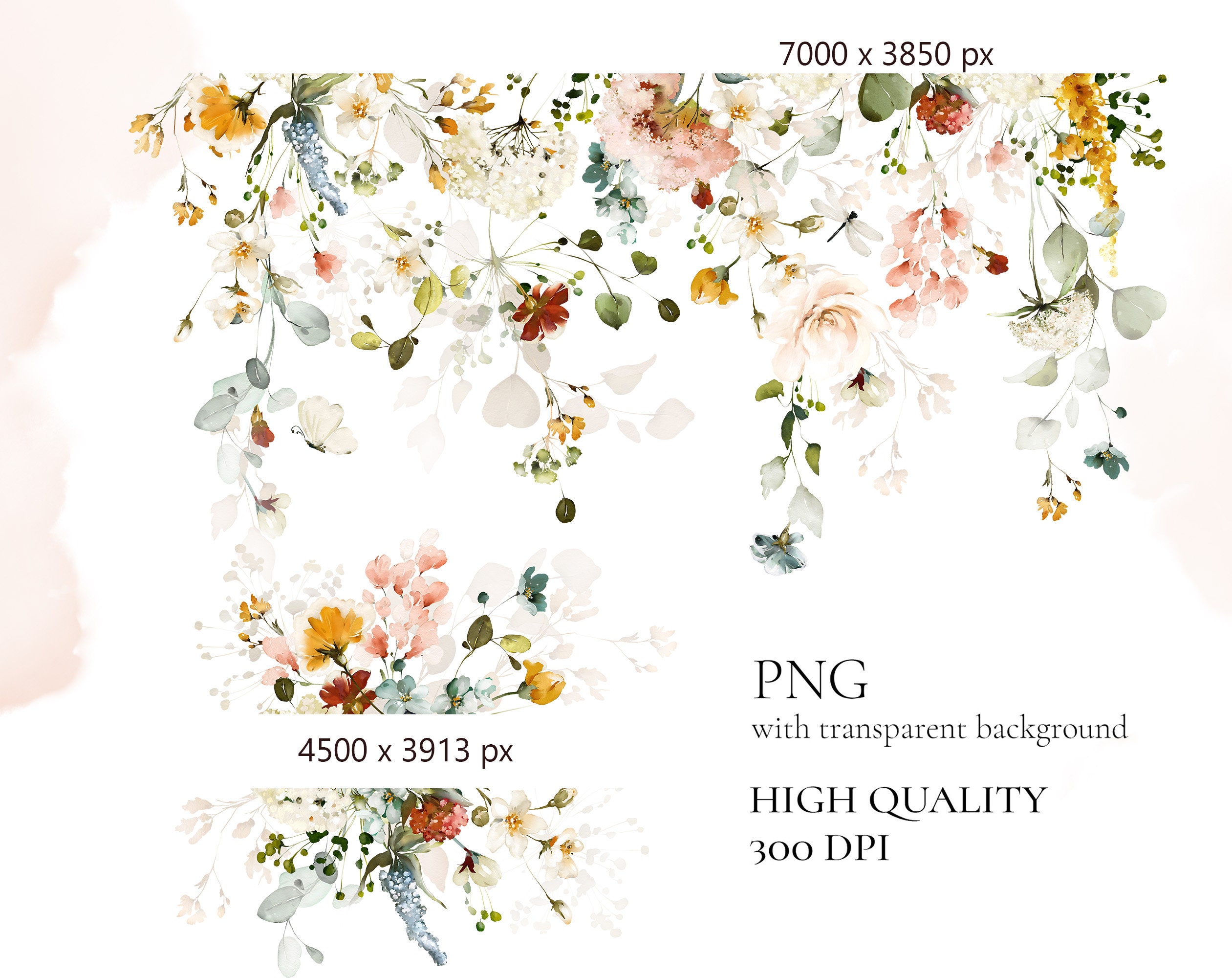 Watercolor Flower Pink Roses Floral Garden Bouquets PNG Clipart ...