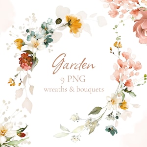 Watercolor flower Pink roses floral garden Bouquets PNG Clipart, wedding digital wildflower green leaves herbs