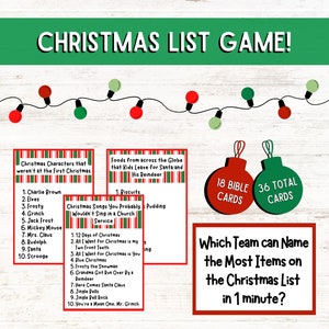 Christmas List Game | Christmas Outburst | Christmas Party Game | Bible Games for Kids & Adults | Fun Church Party Games | Christmas Games