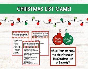 Christmas List Game | Christmas Outburst | Christmas Party Game | Bible Games for Kids & Adults | Fun Church Party Games | Christmas Games