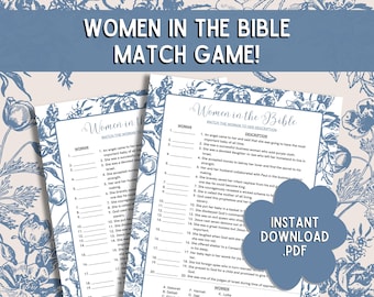 Women in the Bible Match Game: Ladies Bible Study (PDF Download)
