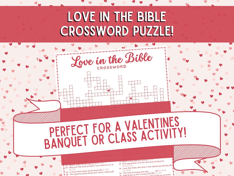 Bible Valentine Crossword Puzzle Love Crossword Puzzle Marriage Bible ...