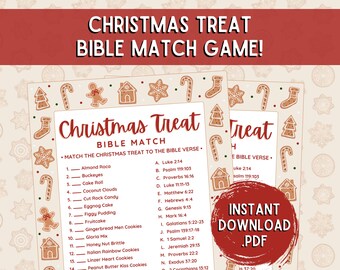 Christmas Treat Bible Match Game | Christmas Bible Match Party Game | Bible Games for Kids & Adults | Fun Church Games | Christmas Games