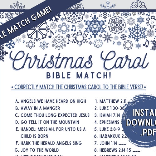 Church Christmas Party Games Christmas Bible Games - Etsy