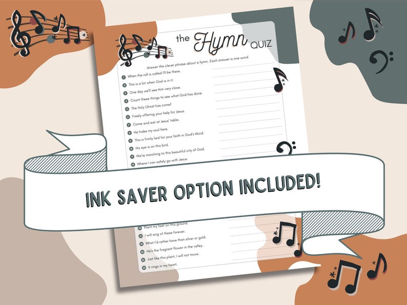 The Hymn Quiz | Hymn Trivia Game | Hymn Brain Teaser | Church Music | Bible Games | Fun Church ...