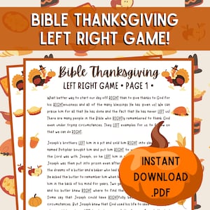 Bible Thanksgiving Left Right Game | Thanksgiving Left Right Story | Thanksgiving Party Games | Church Games | Pass the Present