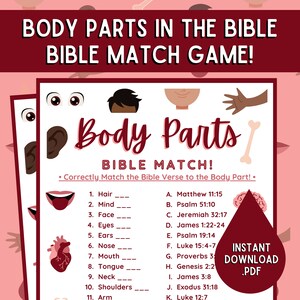 Hymn Bible Match Game Bible Match Party Game Bible Games for Kids ...