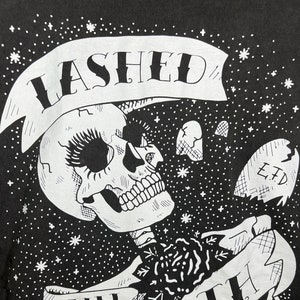 Skeleton Tee, Lash Shirt, Lash Tech gift, Lash Artist, Lash Extensions, Skeleton, Gothic, Tattoo, Lash Artist Shirt, Grunge, Christmas Gift image 2