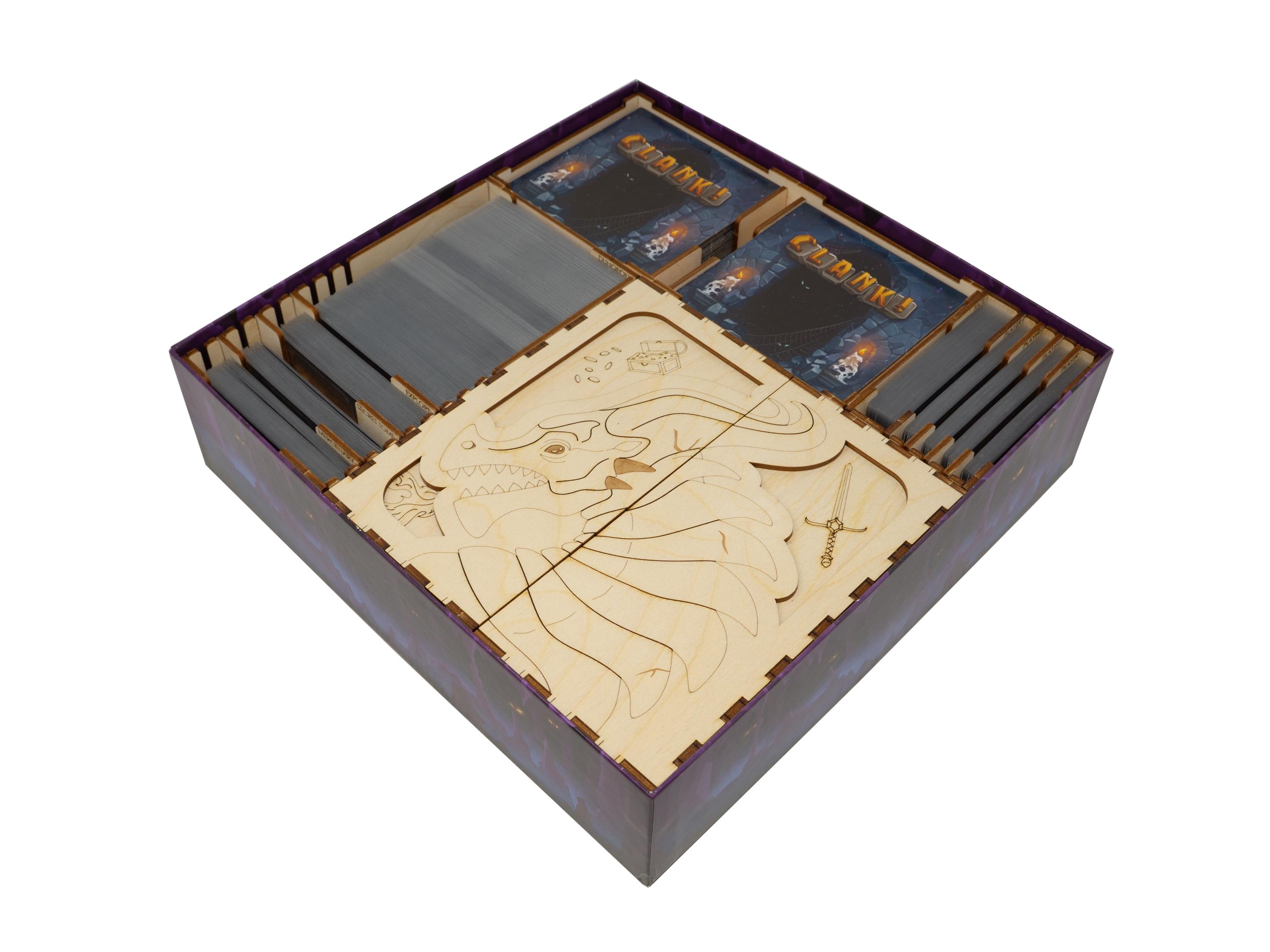 Clank Catacombs and Expansions - Wood Board Game Storage Organizer