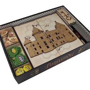 Insert for The Castles of Burgundy 20th Anniversary Edition - Wood Board Game Box Storage Organizer