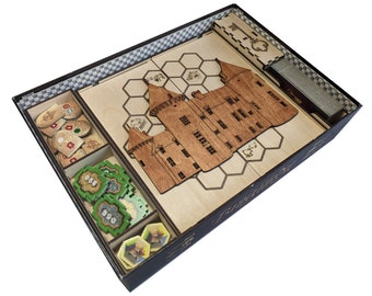 Insert for The Castles of Burgundy 20th Anniversary Edition - Wood Board Game Box Storage Organizer