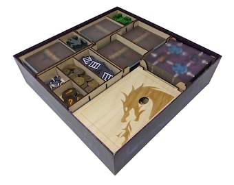 Insert for Clank Catacombs + Adventuring Party Expansion - Wood Board Game Storage Organizer