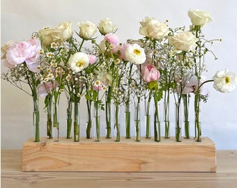 Wooden decorative bloom block for flower displays