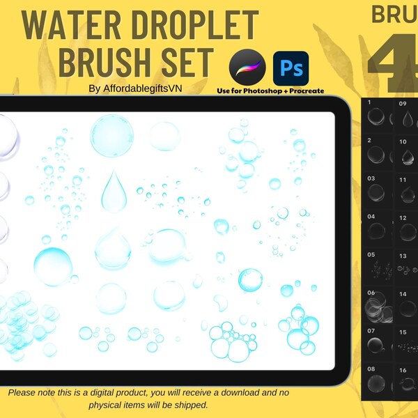 Water Drop Stamp Etsy