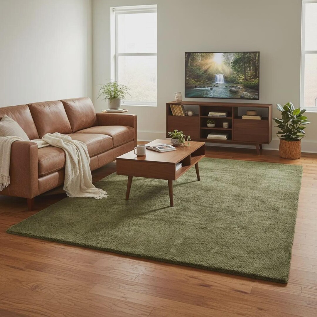 Room Rug Solid Plain Area Rug for Living Room |solid Carpet | Non Slip Easy Clean Rug ...