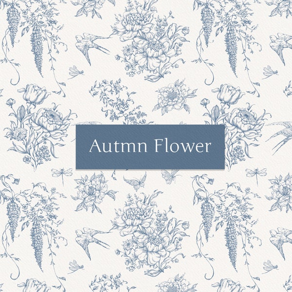 Motif de fleurs d’automne, png eps svg, motifs floraux, design papier, art de la mode, design textile, art toile, style Français, impression numérique