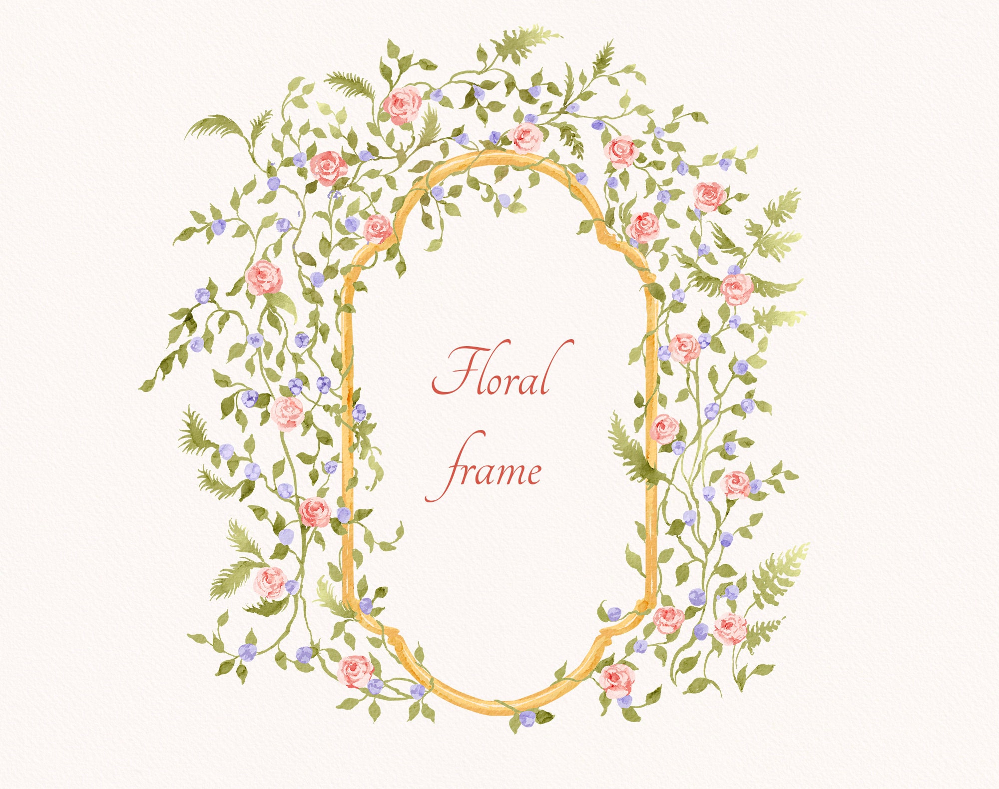 Watercolor Carousel Horses, Baby Shower Clip Art, Floral Frame, Png ...