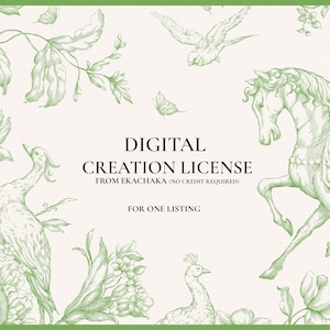 Licenza di CREAZIONE DIGITALE per un annuncio, 1000 copie (adatta per siti POD)