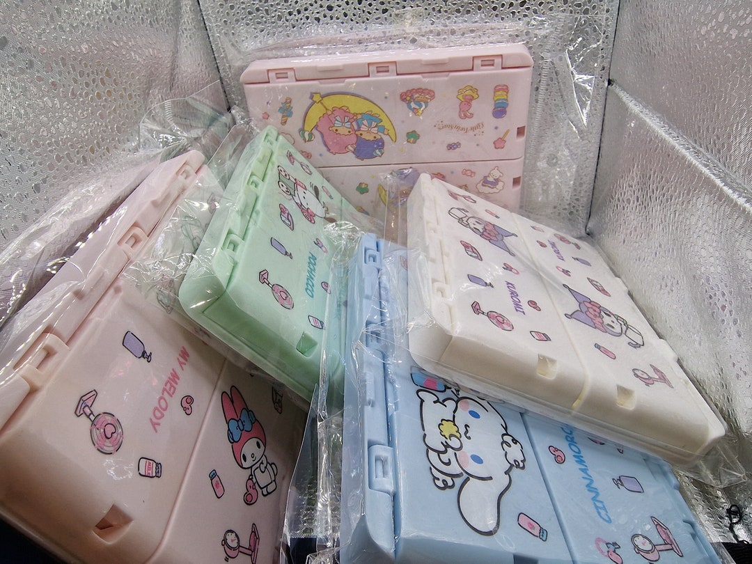 Kawaii Character Cartoon Desktop Folding Plastic Stationery Storage Box ...