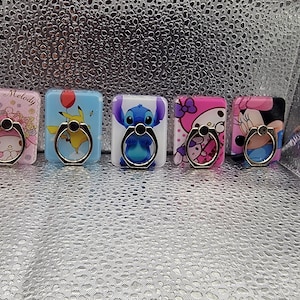 Kawaii Charakter Telefon Griff Halter ästhetischen Anime Telefon Ring Halter niedlichen Telefon Finger Griff Halter 360 drehen für Handy-Ständer