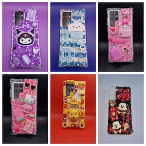 Phone cases samsung s22 plus s22 ultra aesthetic Cartoon phone case handmade Cute phone cases decoden kawaii phone case samsung