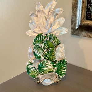 Palm Leaves Pineapple Oyster Shell Wall Hanging Mini/Small