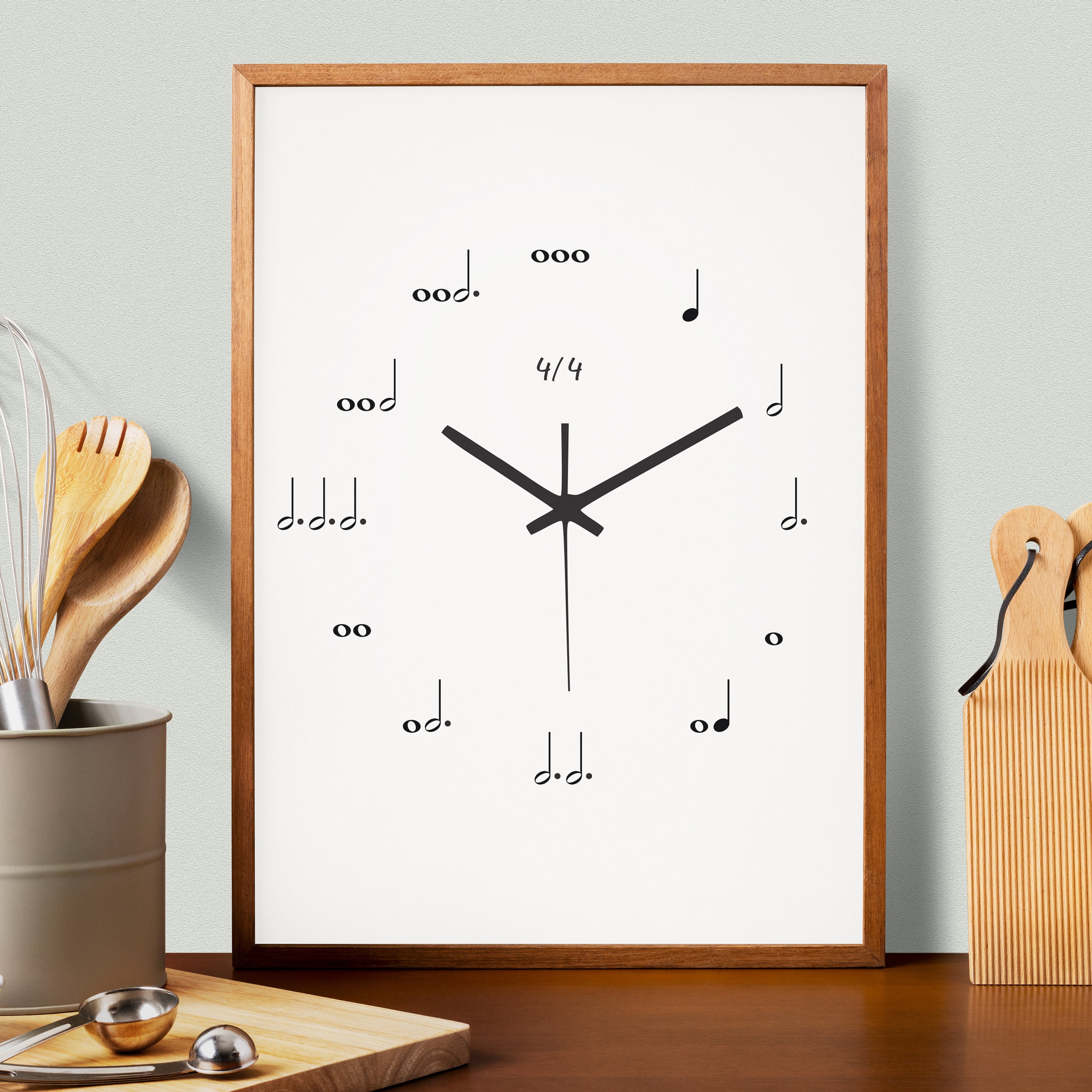 Music Notes Clock Numbers Printable, Music Print Black White, Clock ...