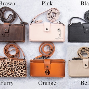 Cartera de cuero para mujer, bolso de lujo para teléfono de pulsera para niñas, accesorio de viaje cruzado de lujo, bolso de mano personalizado para mujer, regalo para su hermana y madre