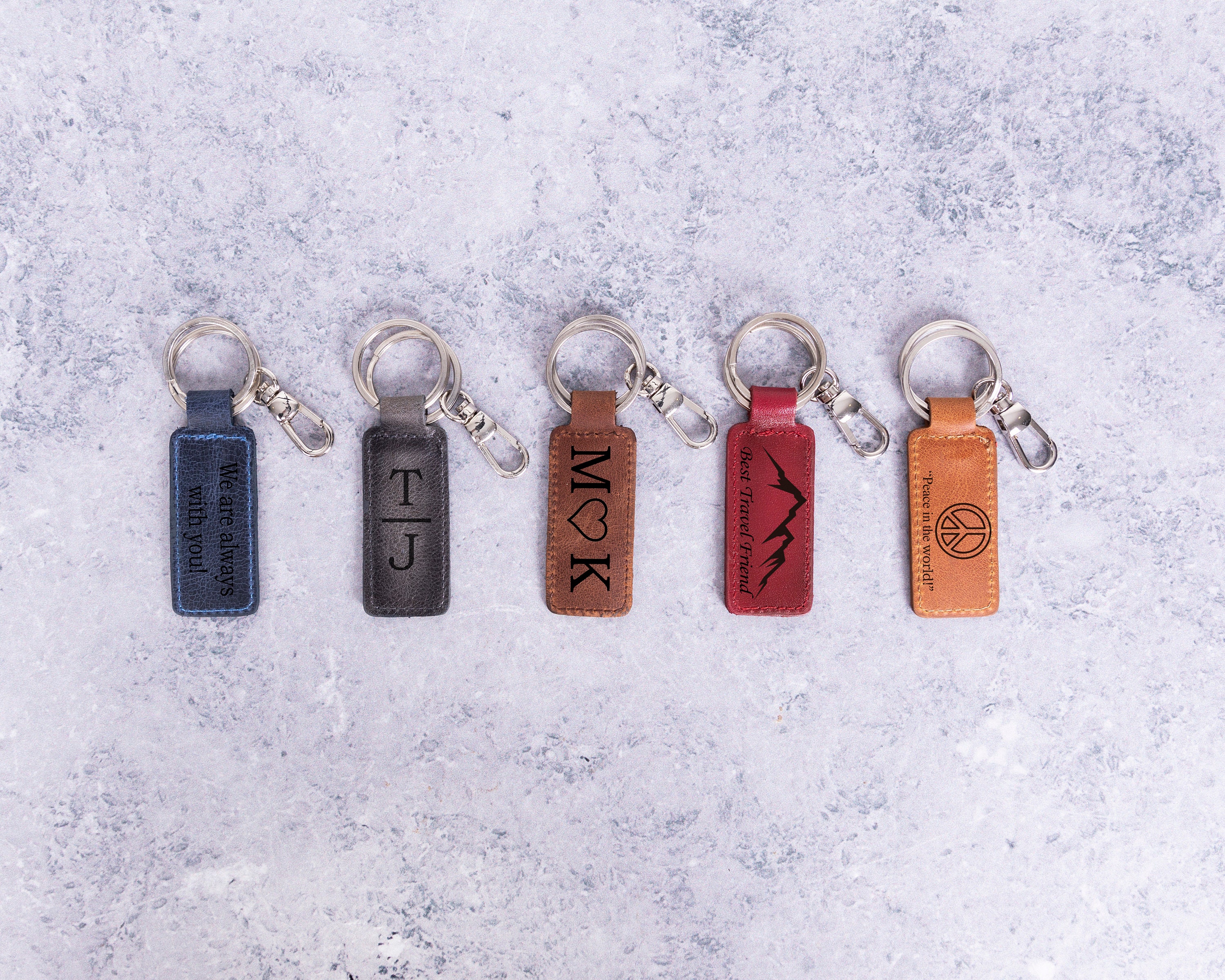 Keychain - Rectangle - Worlds Most awesome Sister - Leather Keychain - Rectangle - Worlds Most awesome Sister - Leather