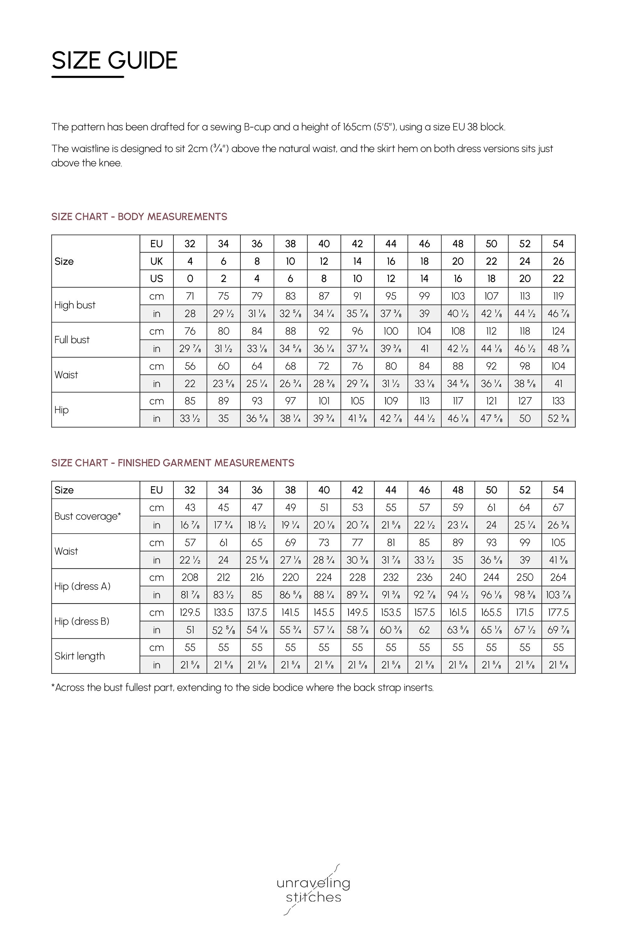 Anya Dress & Top PDF Sewing Pattern EU 3254 US 022 Etsy Canada