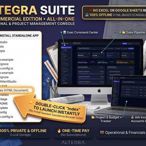Project Management Software, Offline HTML Dashboard with CRM and Invoicing