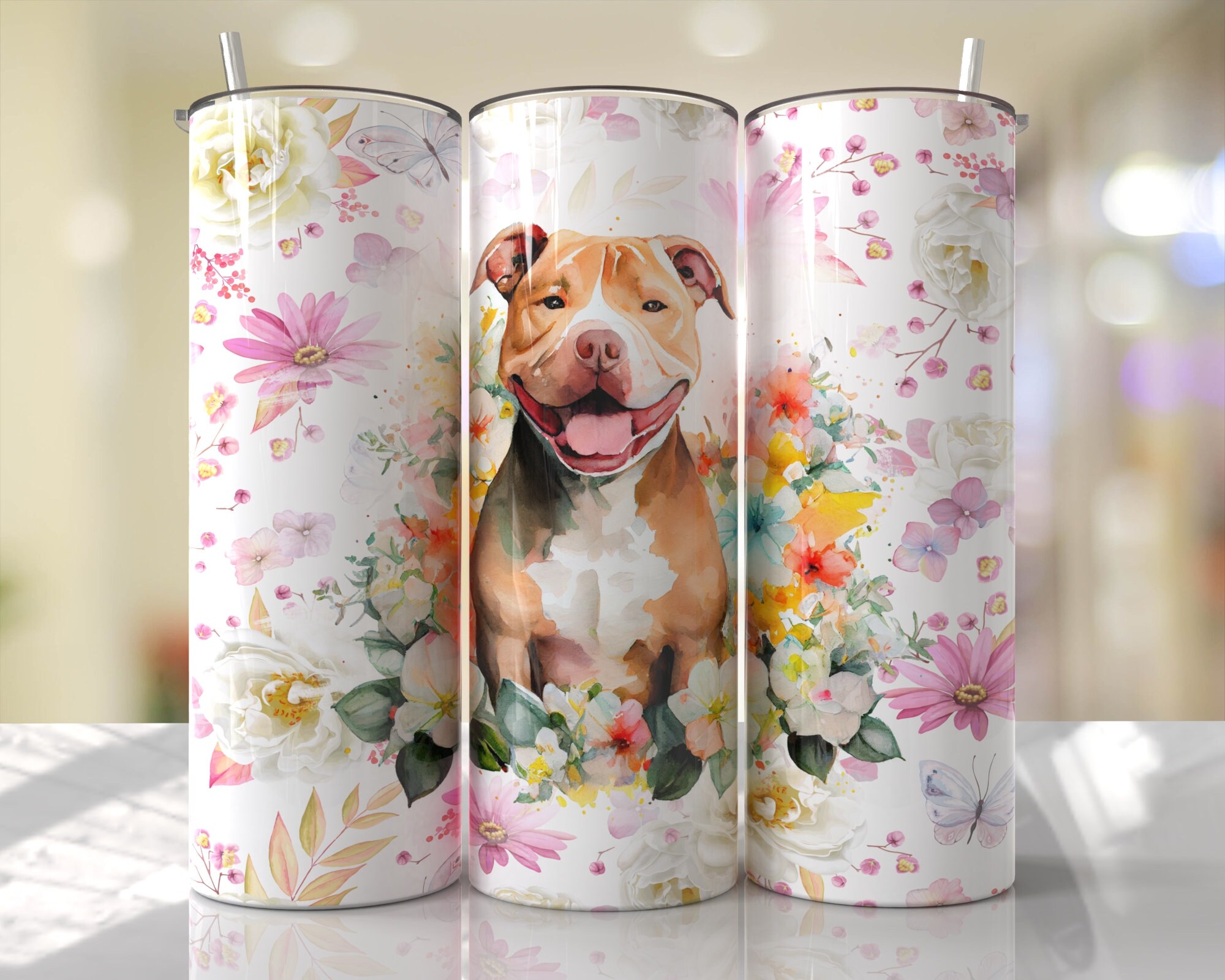 Pitbull Dog Steel Tumbler MR1007 68O56