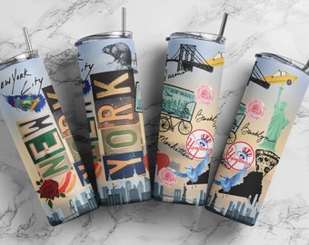 New York Travel 20oz Tumbler with Straw