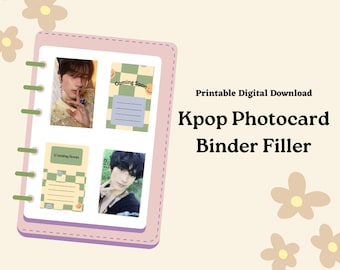 Kpop Photocard Binder Filler/Placeholder