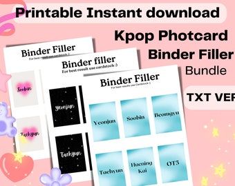 Kpop Photocard Binder Filler/Placeholder