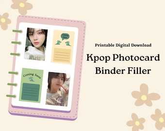 Kpop Photocard Binder Filler/Placeholder