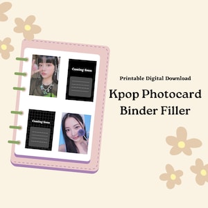 Remplisseur/espace réservé de reliure pour cartes photo Kpop