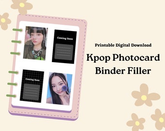 Kpop Photocard Binder Filler/Placeholder